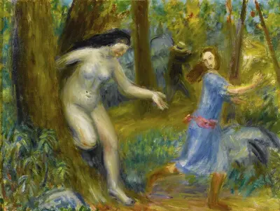 Nymfserie, med man av William James Glackens