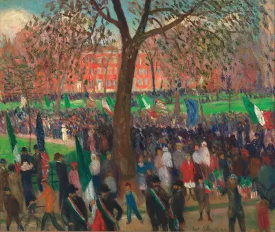 Parade, Washington Square av William James Glackens