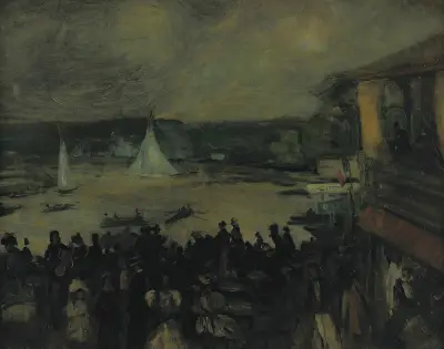 Sailing Boats – Paris av William James Glackens