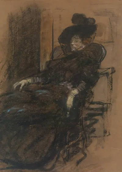 Sittande kvinna av William James Glackens