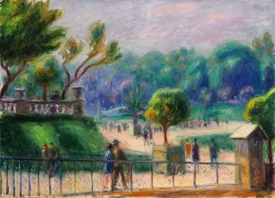 Balustraden, Luxembourgträdgården av William James Glackens