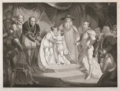 King Richard III; Act III, Scene I (The Meeting of Edward V and His Brother, Richard, Duke of York) av James Northcote