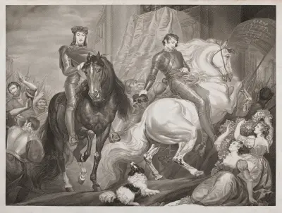 King Richard the Second, Act V, Scene II (The Entrance of King Richard & Bolingbroke into London) av James Northcote