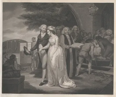 The Good Girl Married to her Master; The Wanton laid in her Grave av James Northcote