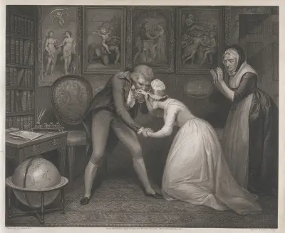 The Good Girl Receives the Honourable Addresses of her Master av James Northcote
