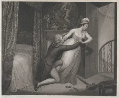 The Modest Girl rejects the Illicit Addresses of her Master av James Northcote