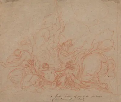 Sketch for ‘The Conversion of St. Paul’ for the Dome of St. Paul’s Cathedral av Sir James Thornhill