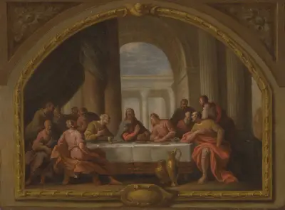 Sketch for ‘The Last Supper,’ St. Mary’s, Weymouth av Sir James Thornhill