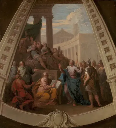 St. Paul before Agrippa av Sir James Thornhill