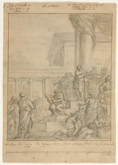Study for King Josiah Rending his Garments av Sir James Thornhill