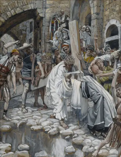 En helig kvinna torkar Jesu ansikte av James Tissot