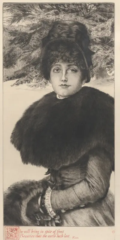 En vinterpromenad av James Tissot