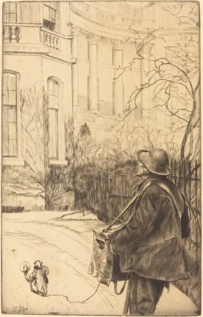 Positivhalaren (Le joueur d’orgue) av James Tissot