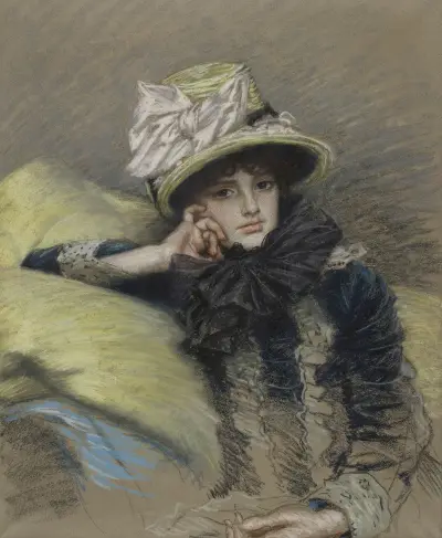 Portrait de jeune femme av James Tissot