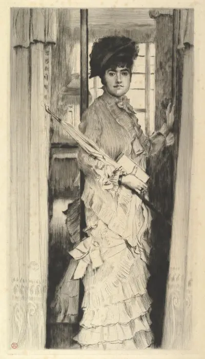 Portrait of Miss L…,or A Door Must Be Either Open or Closed av James Tissot