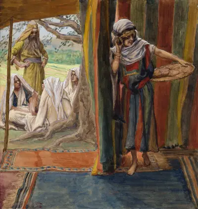 Sara hör och skrattar av James Tissot