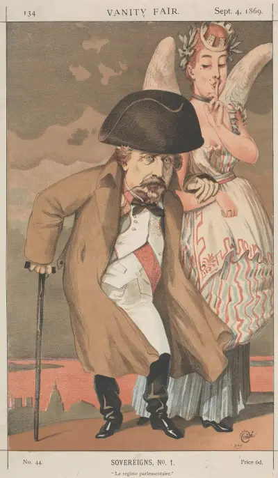 Sovereigns, (No. 1) ‘Le Regime Parlementaire’, (Napoleon III), from ‘Vanity Fair’ av James Tissot