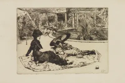 På gräset av James Tissot