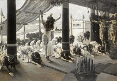 Drottningen av Saba besöker Salomo av James Tissot