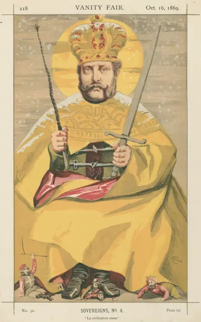 Vanity Fair; Royalty; ‘La Civilisation Russe’, Alexander II, Emperor of Russia, October 16, 1869 av James Tissot