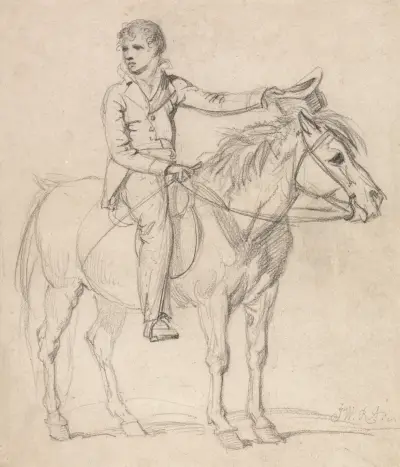 Lord Stanhope (Later Earl of Chesterfield) as a Boy, Riding a Pony av James Ward