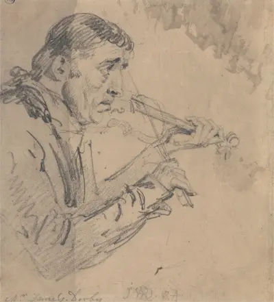 Mr. James Derby spelar violin av James Ward