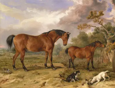 Portrait of Reformer, Blucher, Tory and Crib, the Property of Rowland Alston, Esq., M.P av James Ward