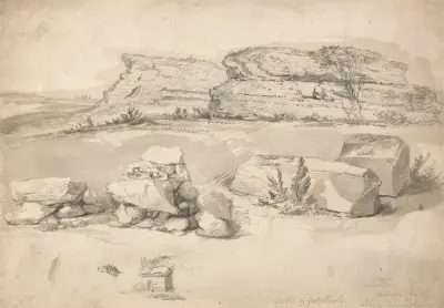 Ruinerna av Richbro' Castle, Isle of Thanet av James Ward