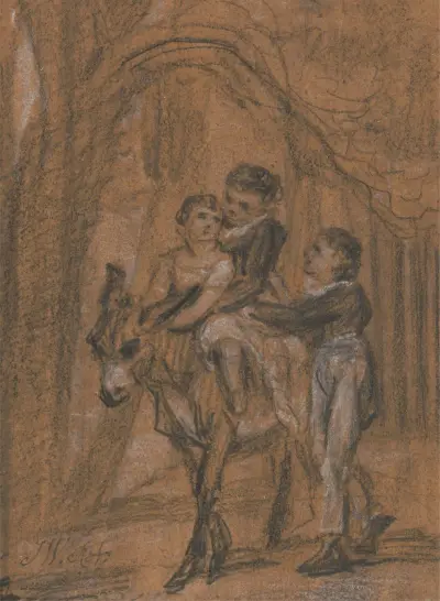 Studie till oljemålningen ”The Children of Theophilus Levitt, Esquire” (1820–1830) av James Ward