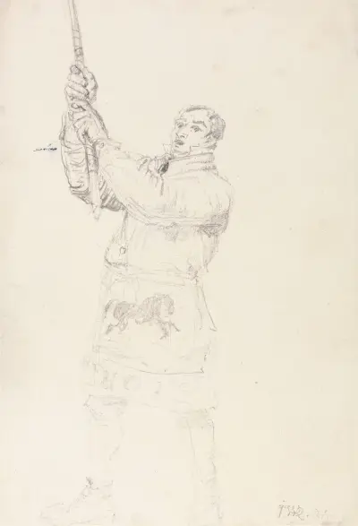 Studie av en åkare (Studie till ’Sides – all’) av James Ward