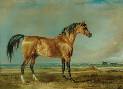 Markisen av Londonderrys arabiska hingst i ett landskap av James Ward