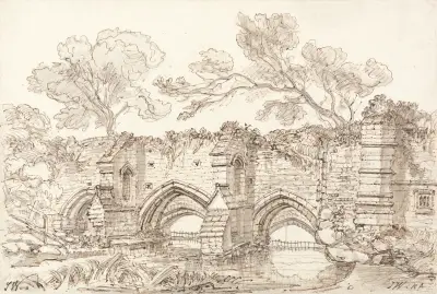 The Old Double Bridge, Bury St. Edmunds av James Ward