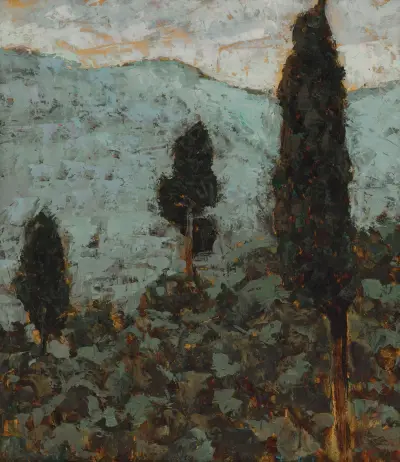 Cypresses under the Mountain av Jan Bohuszewicz