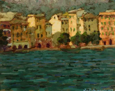 Port in the sunshine av Jan Bohuszewicz