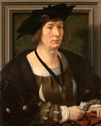 Portrait Of Hendrik III, Count Of Nassau-Breda av Jan Gossaert