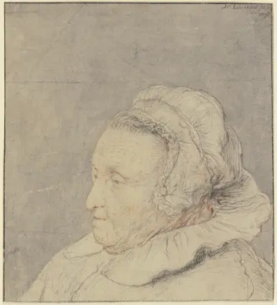Head of an old woman av Jan Lievens