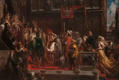 Dopet av Władysław Warneńczyk, 18 februari 1425 av Jan Matejko