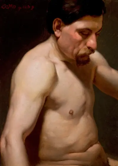 Male semi-nude av Jan Matejko