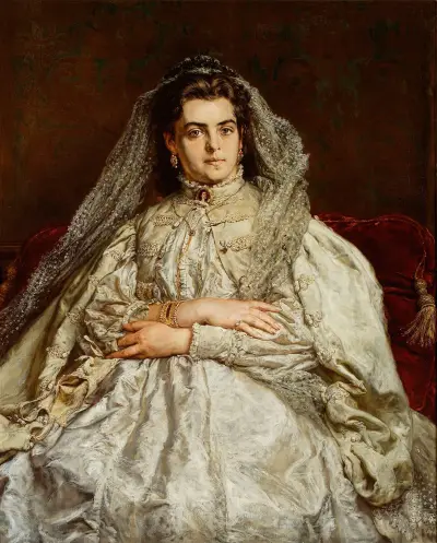 Porträtt av konstnärens hustru, Teodora född Giebułtowska av Jan Matejko