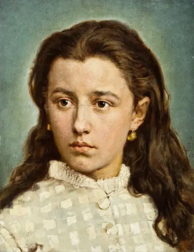Portrait of Maria Levittoux av Jan Matejko