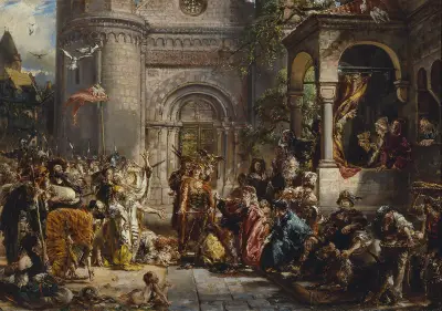 Mottagandet av judarna, ur serien ”Polens kulturhistoria” av Jan Matejko