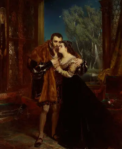 Sigismund Augustus with Barbara at the Radziwiłł court in Vilnius av Jan Matejko