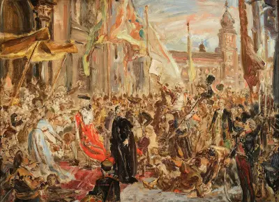 Skiss till målningen ”Konstitutionen den 3 maj” av Jan Matejko