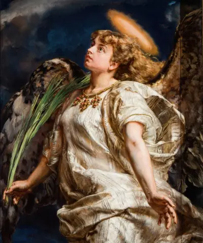 Song – study for the painting of Joan of Arc av Jan Matejko