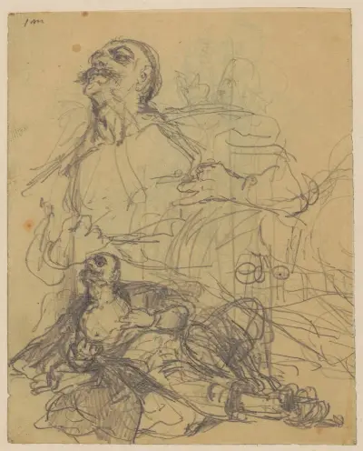 Figurstudie till målningen ”Rejtan. Polens fall” av Jan Matejko