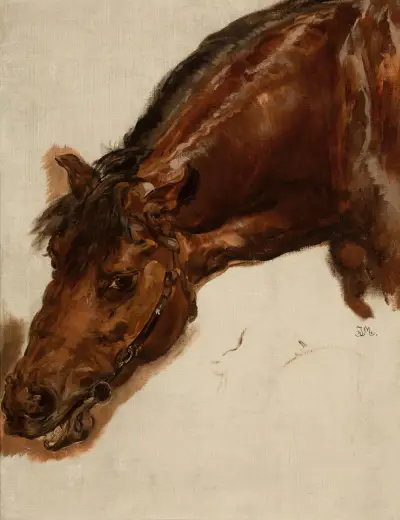Studie av ett hästhuvud av Jan Matejko