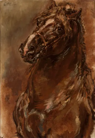Study of horse’s head for “The Maid of Orléans”, Jan Matejko