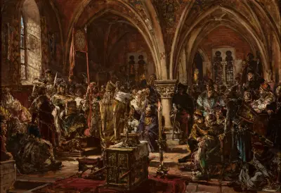 Der erste Reichstag in Łęczyca von Jan Matejko