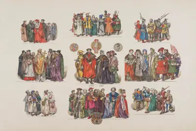 Ubiory w Polsce (Clothing in Poland) – 1200-1795 Pl.05 av Jan Matejko
