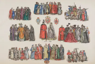 Kläder i Polen (Ubiory w Polsce) – 1200–1795 pl. 07 av Jan Matejko